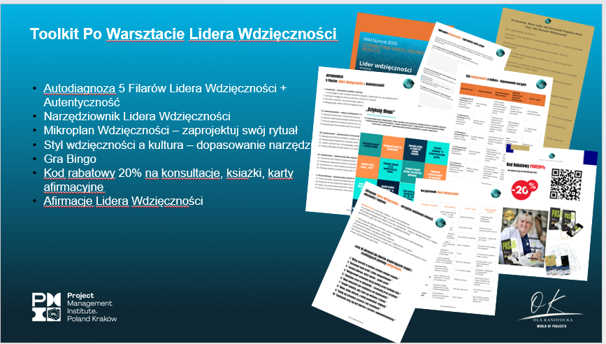 Ola Kanofocka Zarządzanie Projektami Lider Wdzięczności