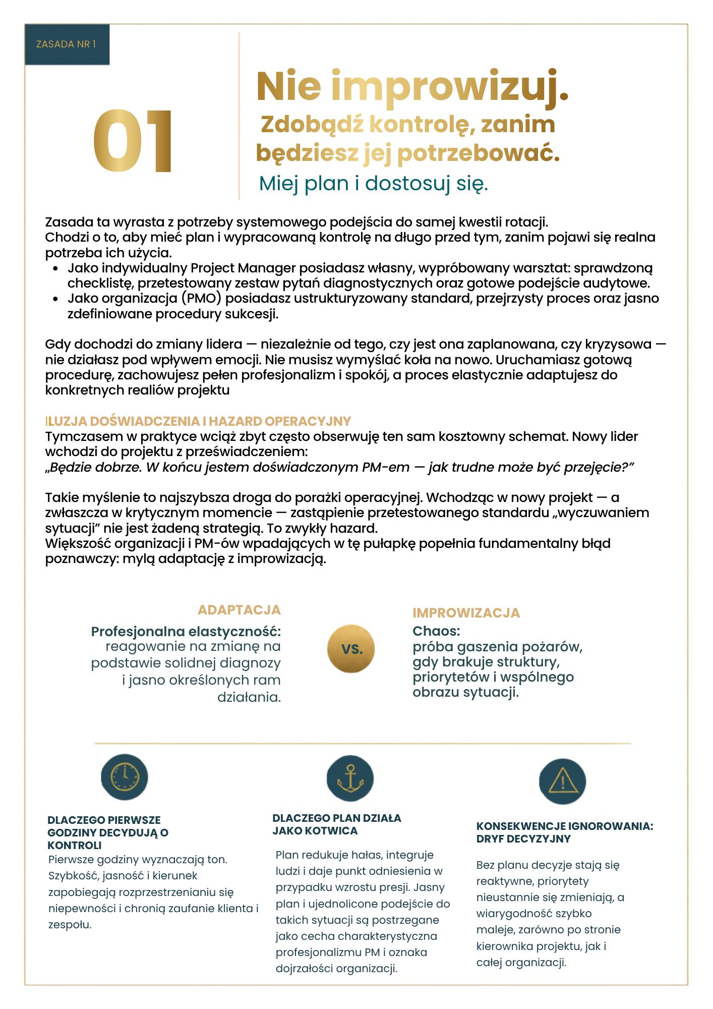 7 Złotych Zasad Przejęcia i Przekazania Projektu - obrazek 4