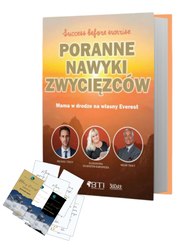 PAKIET BAZOWY: PORANNY BASE CAMP Książka „Poranne nawyki zwycięzców” + Zestaw Kart Kotwic Mindsetu „Własny Everest”